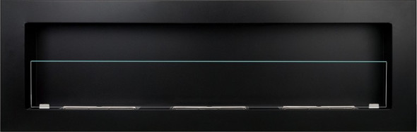 Biokominek zawieszany Archikart 140x40 czarny mat z szybą