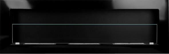 Biokominek zawieszany Archikart 140x40 czarny połysk z szybą