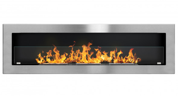 Biokominek zawieszany Archikart 140x40 inox z szybą TÜV