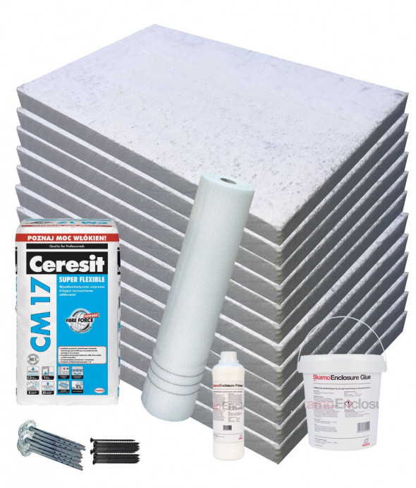 Obudowa kominka - Skamol zestaw 15 płyt i akcesoria
