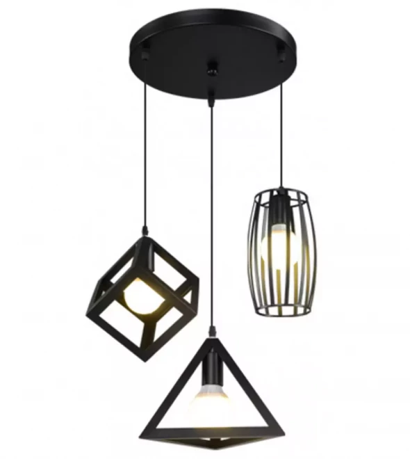 Klasyczny żyrandol 3d vertical ring z linii loft - e27 - nordic