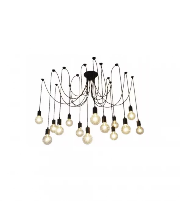 Lampa loft pająk edison żyrandol nordic 14 ramion