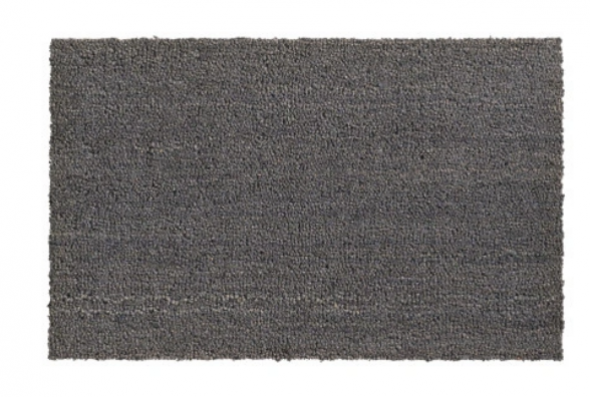 Szara wycieraczka z napisem włókno kokosowe