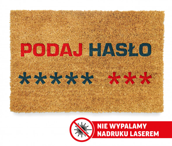 Wycieraczka 8 gwiazdek "PODAJ HASLO" PIS