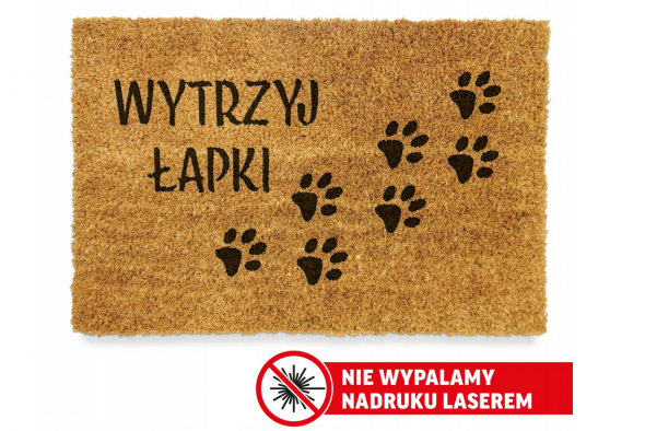 Wycieraczka dla Psiarza "WYTRZYJ ŁAPKI"