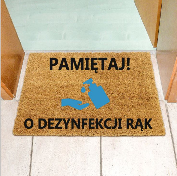 Wycieraczka Kokosowa Dezynfekcja Rąk 40x60cm