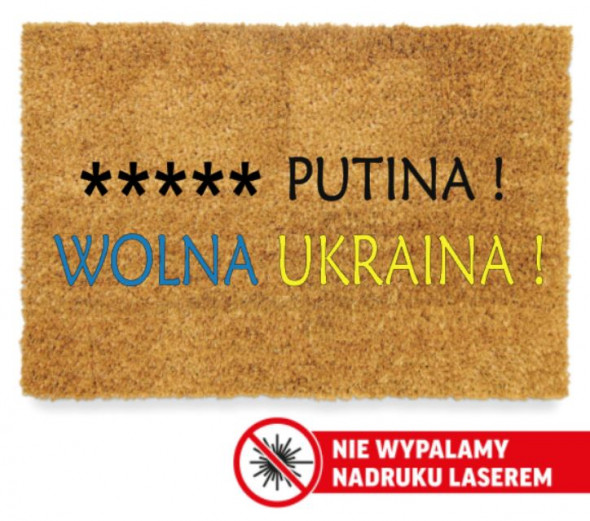 Wycieraczka kokosowa ***** PUTINA WOLNA UKRAINA