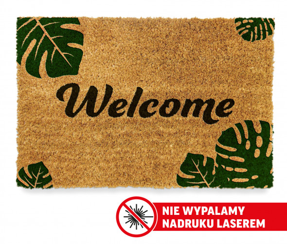 Wycieraczka Kokosowa Welcome - Monstera 60x40 cm