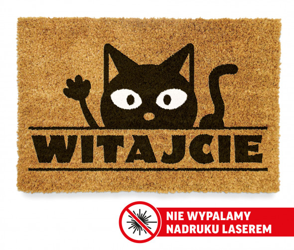 Wycieraczka kokosowa z KOTEM "WITACJE"