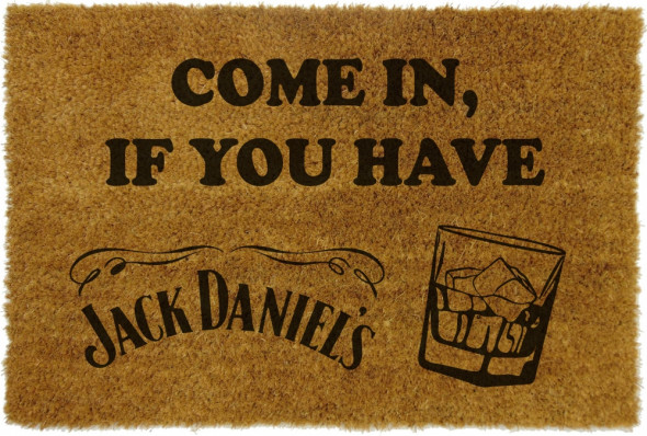 Wycieraczka kokosowa z napisem Come In If You Have Jack