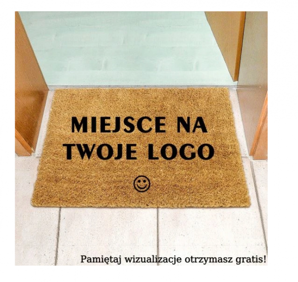 Wycieraczka kokosowa  z własnym napisem 80x50cm