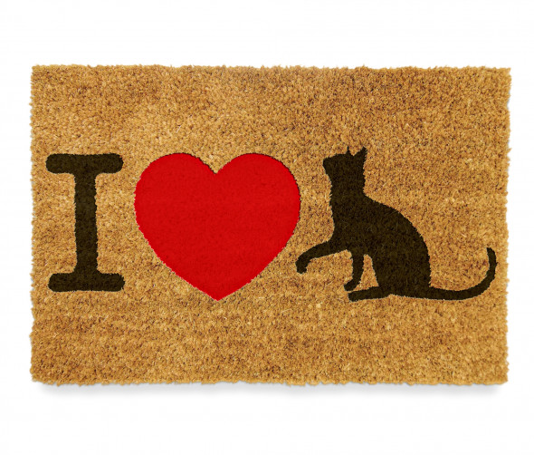 Wycieraczka pod drzwi "I LOVE CATS"