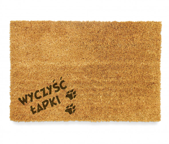 Wycieraczka pod DRZWI "WYCZYŚĆ ŁAPKI"