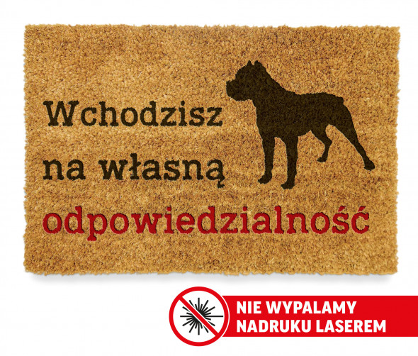 Wycieraczka Wchodzisz na własną odpowiedzalność 60x40