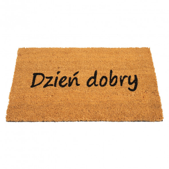 Wycieraczka z napisem "Dzień dobry" wycieraczka kokosowa