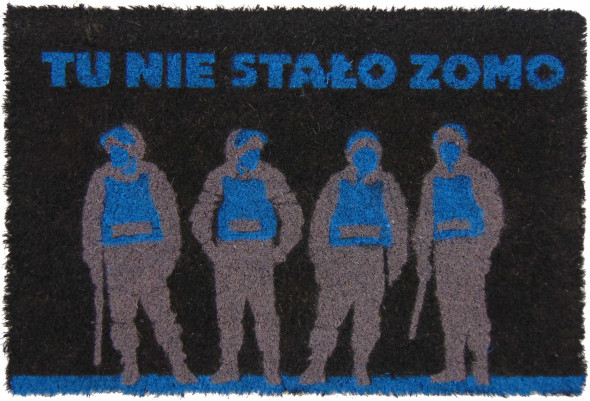 Wycieraczka z napisem TU NIE STAŁO ZOMO