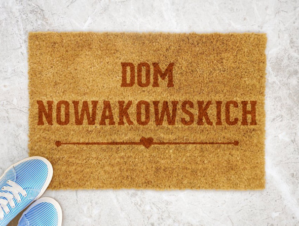 Wycieraczka z własnym napisem