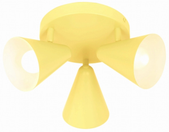 Amor Lampa Sufitowa Plafon 3X40W E14 Bananowy