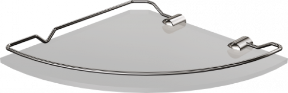 ANDEX Classic - Półka narożna z ramką (6 mm) 070/CC (Chrom)