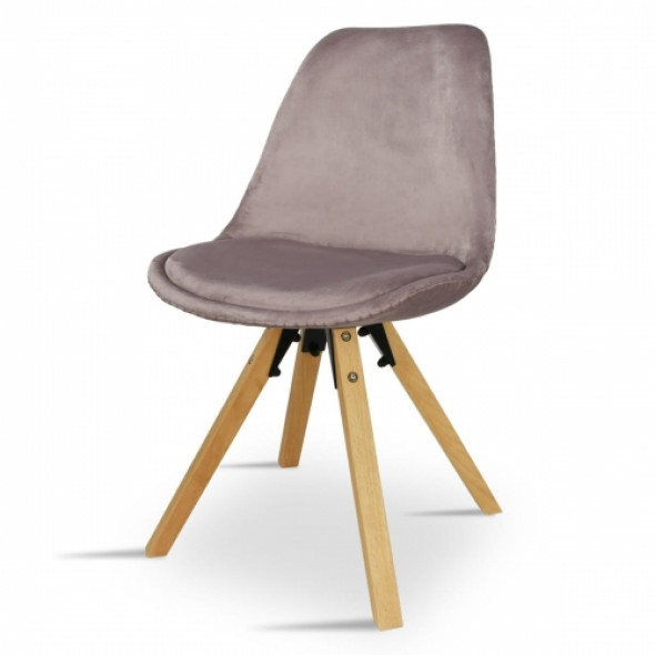 Designerskie krzesło tapicerowane CONTI - kolor różowy