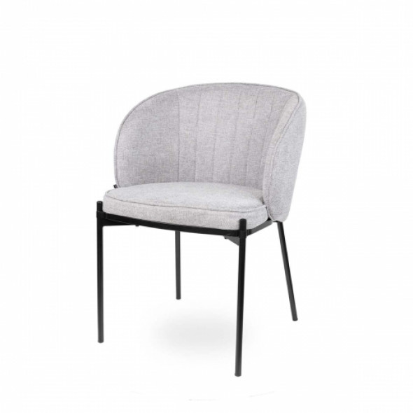 Eleganckie krzesło tapicerowane LUCAS, czarne nogi - kolor jasnoszary