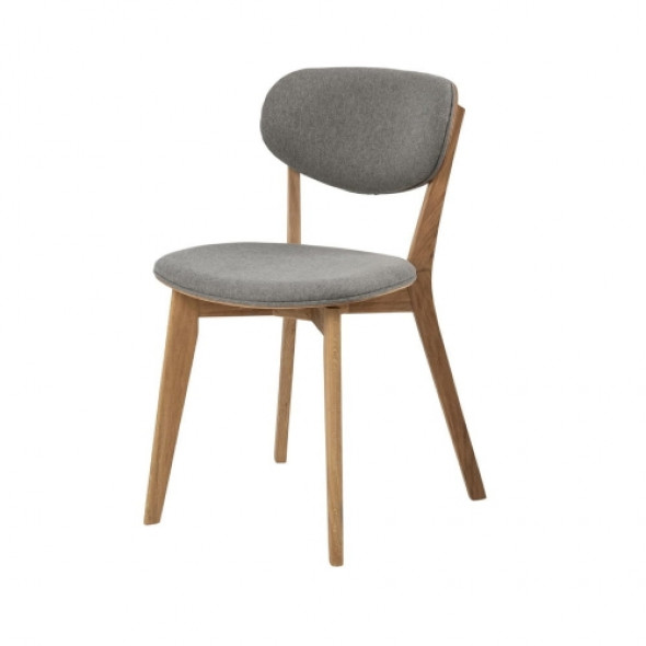 Eleganckie krzesło tapicerowane MARK - kolor jasnoszary