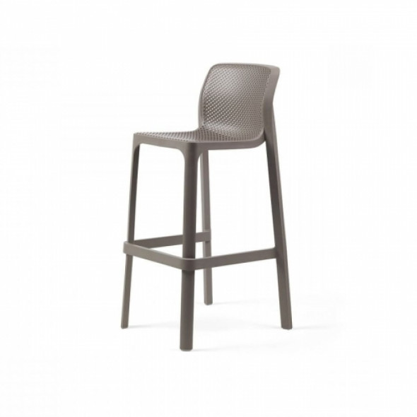 Krzesło barowe/hoker NARDI NET STOOL - kolor tortora/jasnobrązowy