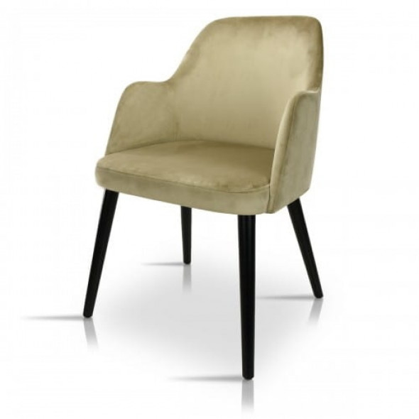 Krzesło designerskie tapicerowane SUN ARM - kolor cappucino