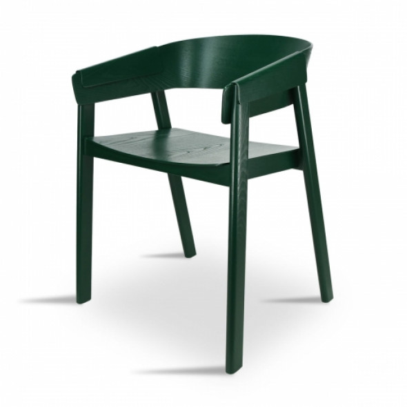 Krzesło drewniane BROOKS - kolor zielony
