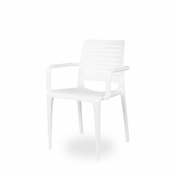 Krzesło z podłokietnikami Ezpeleta PARK - kolor white/biały