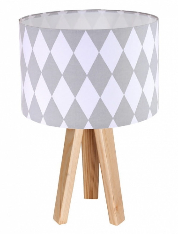 Lampa biurkowa Romby szaro-białe