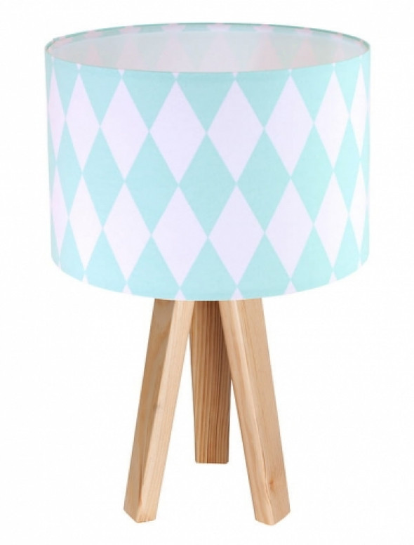 Lampa biurkowa Romby turkusowo-białe
