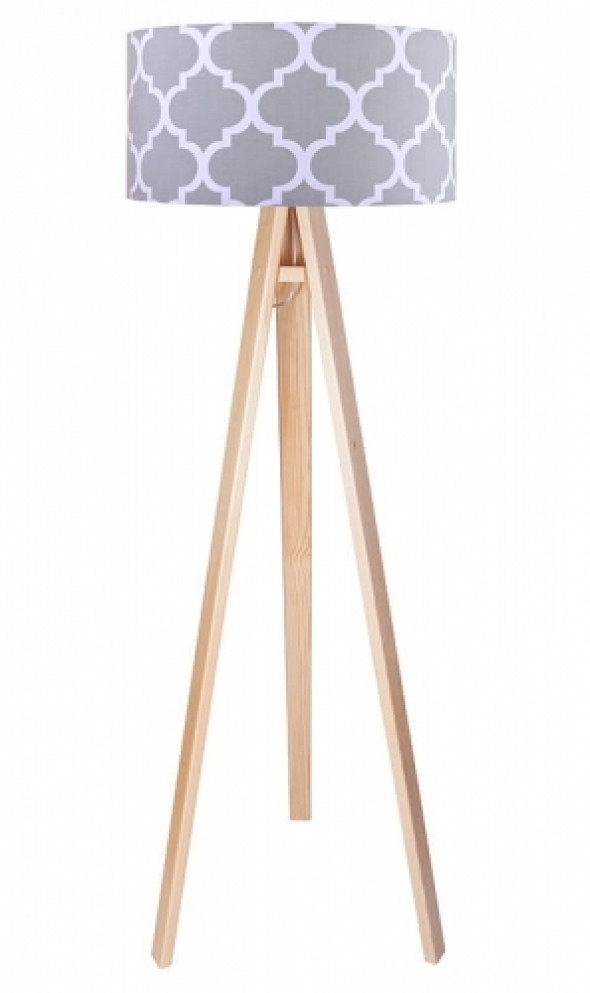 Lampa podłogowa Marokońska koniczyna szaro- biała