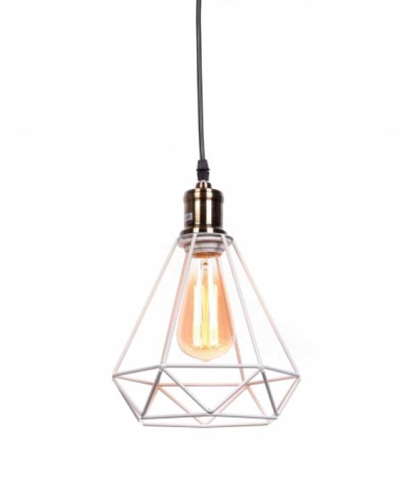 lampa wisząca industrialna loft biała cobi