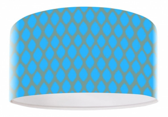 Lampa wisząca turkusowa w romby -004-50cm