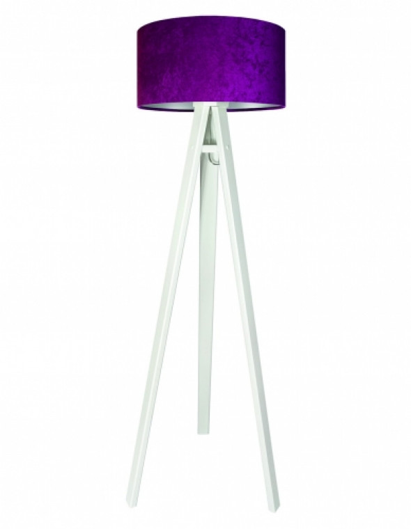 Nowoczesna lampa podłogowa Fuksja srebrna 010p-038