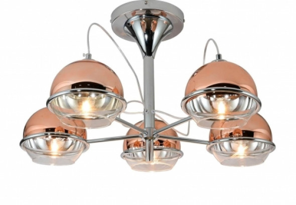 nowoczesna lampa sufitowa plafon różowo-złoty veroni w5