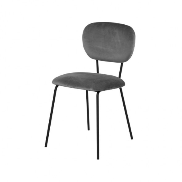 Nowoczesne krzesło tapicerowane ANARIA - kolor szary