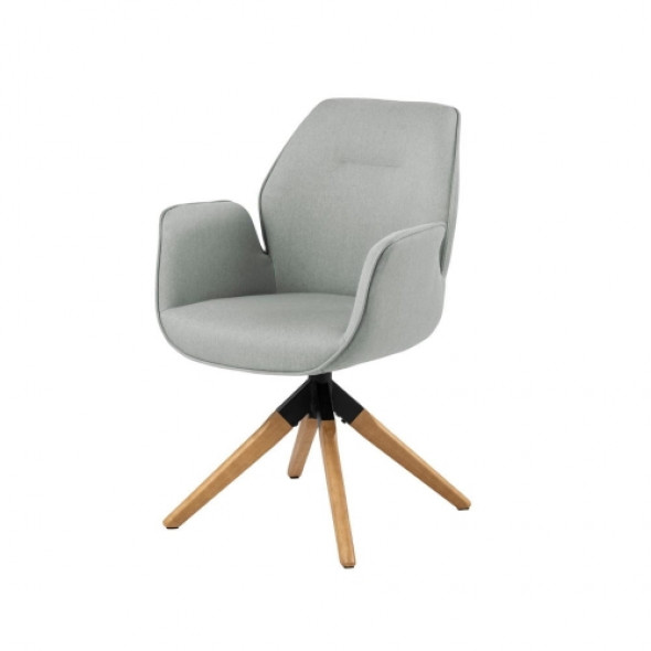 Nowoczesne krzesło tapicerowane ARTHUR 2 - kolor jasnoszary
