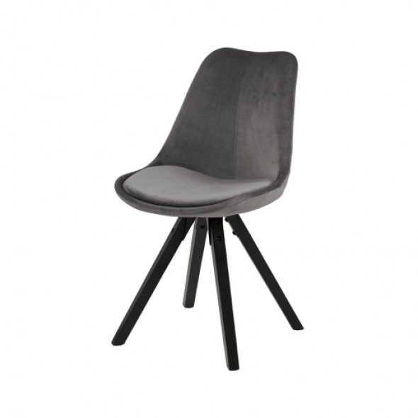 Nowoczesne krzesło tapicerowane DIRMA - kolor ciemnoszary