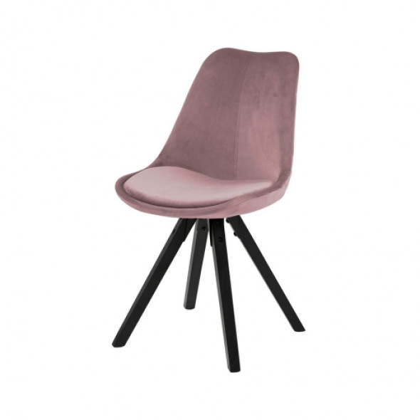 Nowoczesne krzesło tapicerowane DIRMA - kolor różowy