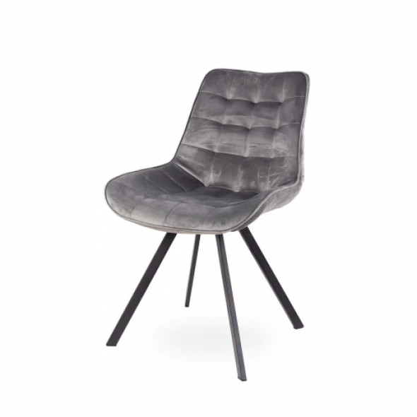 Nowoczesne krzesło tapicerowane Kate - kolor szary