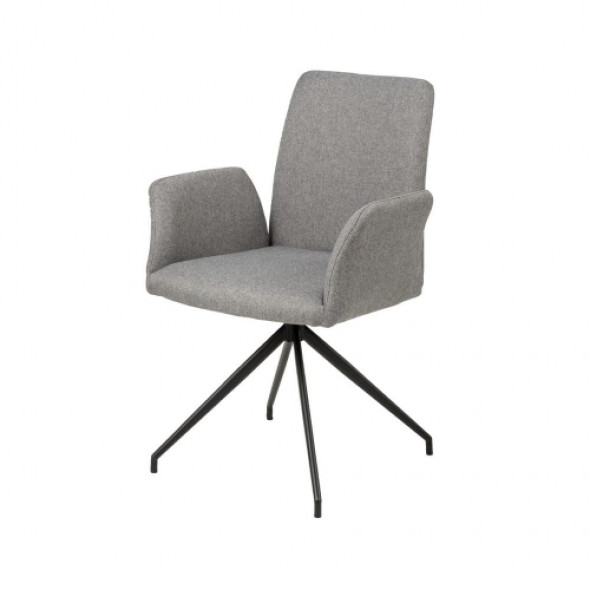 Nowoczesne krzesło tapicerowane NOYA - kolor jasnoszary