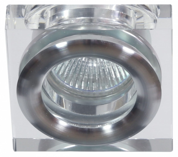 Oprawa Stropowa Dekoracyjna Kwadratowa Sk-82 Ch/Tr Mr16 1X50W Chrom Transparent