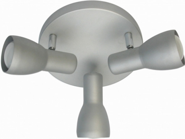Picardo Lampa Sufitowa Plafon 3X40W E14 Szaro Srebrny