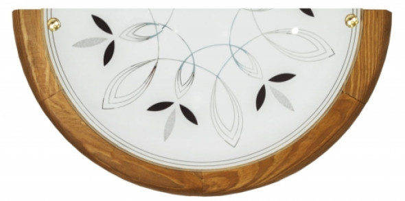 Rustica Lampa Sufitowa Plafon 0,5 Drewno Standard 1X60 W E27 Dąb