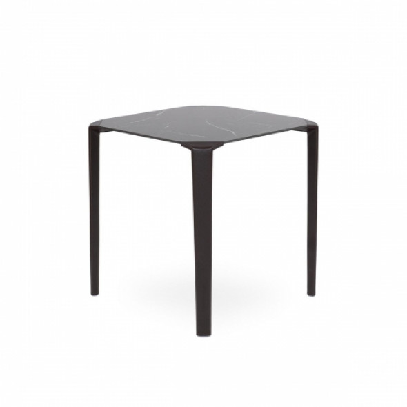 Stół Ezpeleta ONE 70 - kolor black moka/czarno ciemnobrązowy