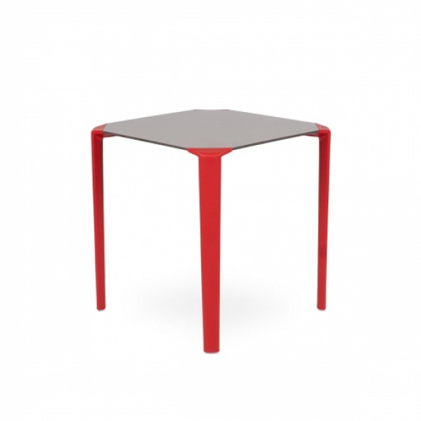 Stół Ezpeleta ONE 70 - kolor taupe cherry/jasnobrązowo czerwony