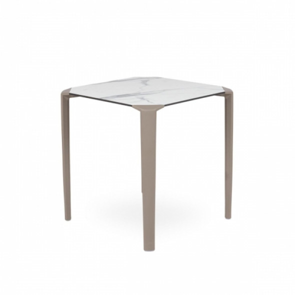 Stół Ezpeleta ONE 70 - kolor white taupe/biało jasnobrązowy