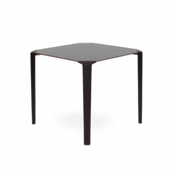 Stół Ezpeleta ONE 80 - kolor anthracite moka/antracytowo ciemnobrązowy
